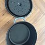 Staub Round Cast Iron Cocotte / Casserole Dish 24cm (3.8L) - Grey Image 2