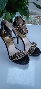Michael Kors black and gold sandals Sz 40 (Fit 7-7.5UK) - Bnwot Rrp 240