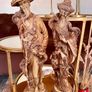 Vintage Oriental Resin Sculptured Figures Traditional Attire 1970s Image 4