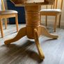 Round extending dining room table & 4 chairs Image 3