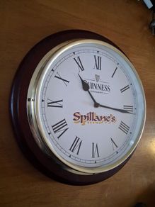 Guinness Draught Brass Bezel Wall Clock