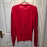 Red V neck cardigan Image 4