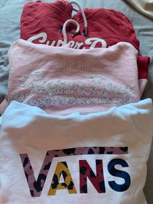 Girls Hoodies Bundle. Vans, two Superdry, Under Armour, Puma