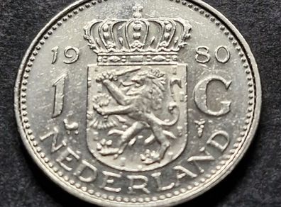 Netherlands 1 gulden 1980 coin