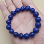 Top Quality Lapis Lazuli Bracelet Polished 11mm Gemstone Bead Image 4