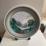 Hand painted limited edition signed Charger Avoca Blue. Image 3