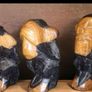 3 hand carved monkeys Image 2