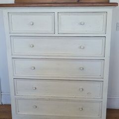 large cream set of drawers