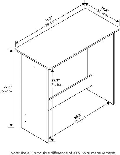 Simplistic Computer Desk, Study Desk, Writing Desk, Espresso (FREE POSTAGE)