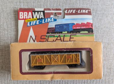 Life-Like N Scale Union Pacific Freight Wagon with Original Box BRAWA