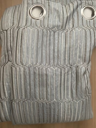 Curtains- Dusty blue with silver design