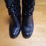 Black leather studded boots Faith size 6 Image 6