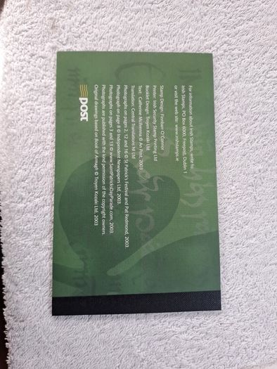 2003 Ireland St. Patrick's Day Stamp Booklet .