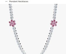 Pandora Pink Flowers Tennis Necklace New