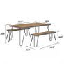 Outdoor Dining Set Paulette Charcoal Frame 5ft Garden Dining Table and 2 Benches 88192CNOEUK by Novogratz Image 7