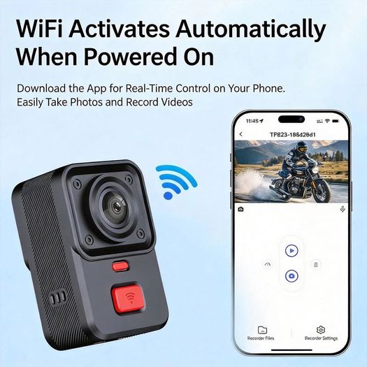 2K HD Dual Front and Rear Camera Motorcycle Motorbike Bike Helment Handlebar DVR WiFi Waterproof IP66 Single lens Loop Recording Cam Video Recorder Mountain Bicycle Motor