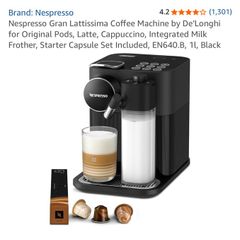 Gran Lattissima Nespresso Coffee Machine