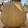 Sturdy wooden dining table and four chairs set Image 2