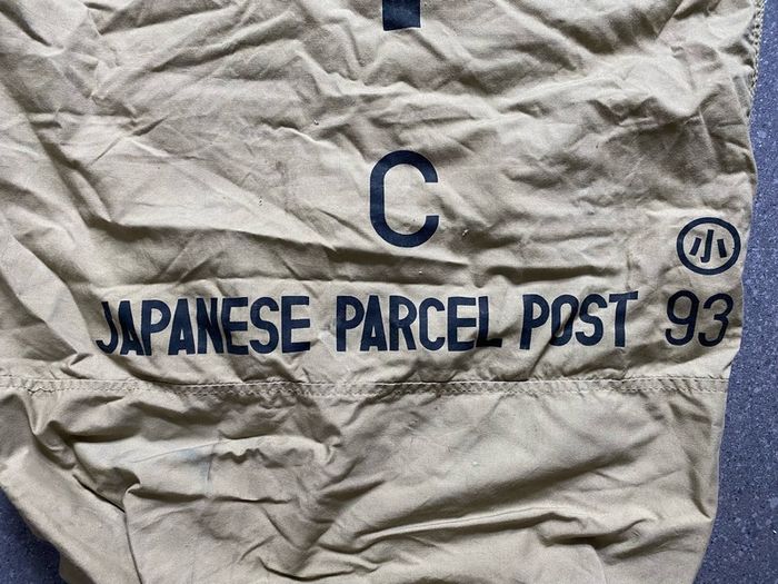 Original Vintage Japanese Parcel Post Mail Bag WW2 era Hoo Camp Mail Bag
