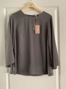 Gallery Grey Top Size 14 Brand New