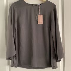 Gallery Grey Top Size 14 Brand New