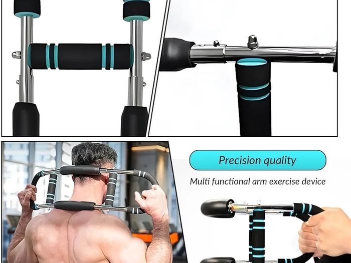 Ultimate Twister Arm Trainer, Adjustable 40-100lbs Portable Spring Resistance Chest & Arm Workout Equipment , Portable Detachable Upper Body Fitness Machine for Home & Gym.