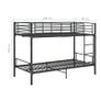 Bunk Bed Black Metal 90x200 cm Image 2