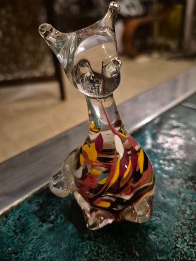 Vintage Medina glass cat