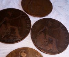 1912 Copper Pennies.