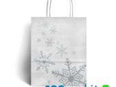 Lot of 20 Christmas Paper carrier bags with Twisted handles top quality Size Small 18 x 22 x 8 cm