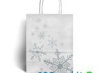 main image for ad Lot of 20 Christmas Paper carrier bags with Twisted handles top quality Size Small 18 x 22 x 8 cm