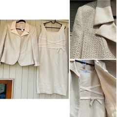 luis civit designer suit dress and jacket wedding chic classic art deco embroidery
