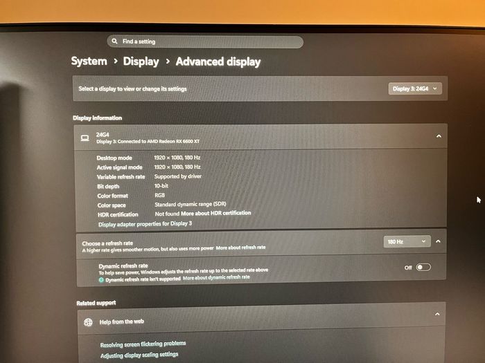 AOC 24G4X - 180hz Gaming Monitor