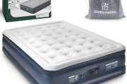 Premium King Size Air Bed Double with Built in Pump Electric &amp; Storage Bag | Self Inflatable Mattress - Waterproof Camping Bed - Blow Up Mattress - Air Mattress Double - Blow Up Bed Double