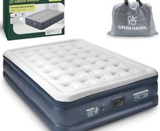 Premium King Size Air Bed Double with Built in Pump Electric & Storage Bag | Self Inflatable Mattress - Waterproof Camping Bed - Blow Up Mattress - Air Mattress Double - Blow Up Bed Double