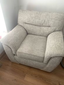 Grey sofa and armchair