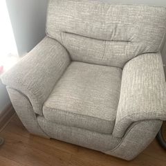 Grey sofa and armchair