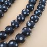 Vintage African Style White Dotted Glass Beads Strands Necklace Image 2