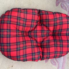 Travel dog kennel with Tartan Cushion