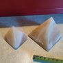 Lovely Set Of 2  Alabaster Pyramids As Paperweight Or Decorative Ornament. Image 8