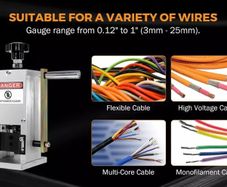 Wire Stripping Machine Copper Cable Stripper 1.5-25mm w/ Drill Connector