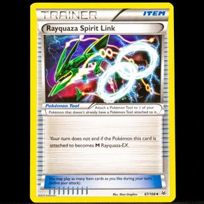 Rayquaza Spirit Link 87/108 Uncommon Roaring Skies Pokemon Card XY