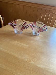 Vase x 2 Newgrange Living Fan design (5 inches tall x 8 inches wide)