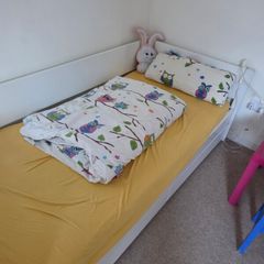 FLEXA White Single kids Bed and Storage Drawer
