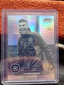 Topps Casemiro Stadium Club Chrome UCL black & white refractor /299