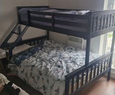 double bed and single  bunkbed