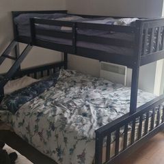 double bed and single  bunkbed