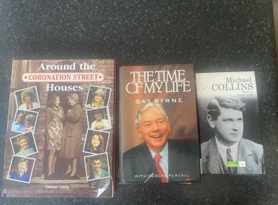 Coronation St,Gay Byrne and Michael Collins.