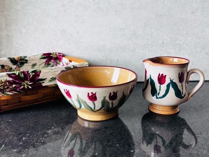 Nicholas Mosse small jug and bowl Red Tulip