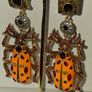 Bejewelled Crystal Large Beetle Earrings Image 5